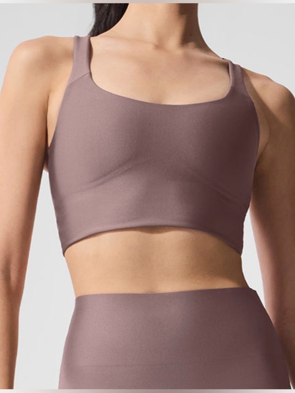 ALO Yoga bra tank  in Mushroom color